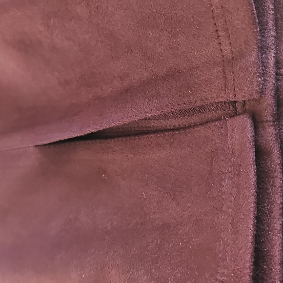 Anthropologie Suede Like Burgundy Pants - Picture 8 of 8